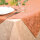 Tischdecke Flora uni o. gemustert, 275 g/m² 0004 apricot-dunkel Flora 130 x 190 cm