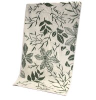 Gästetuch mit Blumenmuster Super-Soft Baumwolle 30x50 cm grün