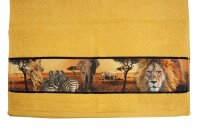 Handtuch mit Bordüre Tiere Afrikas 50x100 cm