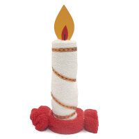 Frottier-Figur Kerze mit Ständer